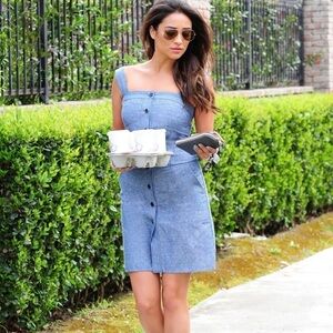 NWT Derek Lam for DesigNation Chambray Jumper Dress SZ 12